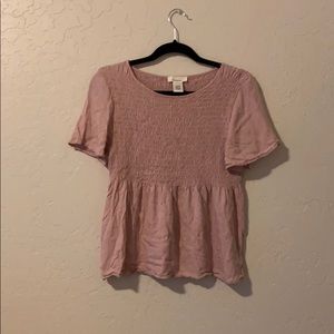 Blush Smocked Blouse